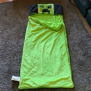 Minecraft creeper kids slumber bag